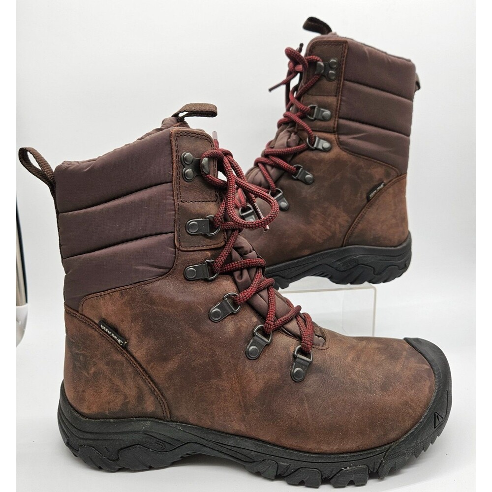 Keen Women's 8 Greta Insulated Waterproof Boot Toasted Coconut Redwood Leather